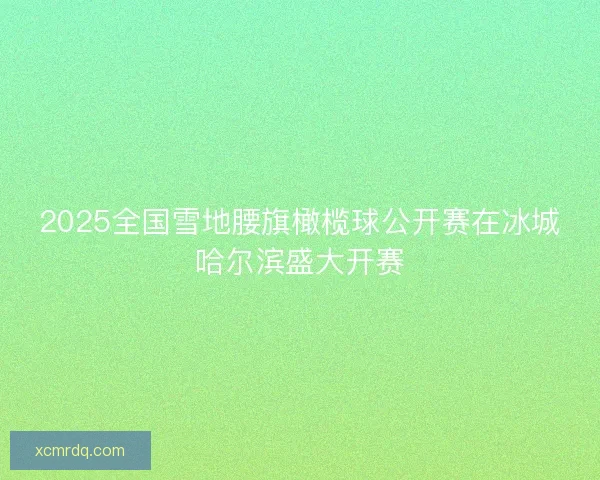 2025全国雪地腰旗橄榄球公开赛在冰城哈尔滨盛大开赛 2025全国雪地腰旗橄榄球公开赛在冰城哈尔滨盛大开赛