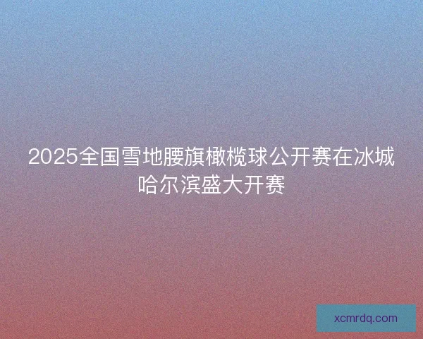 2025全国雪地腰旗橄榄球公开赛在冰城哈尔滨盛大开赛 2025全国雪地腰旗橄榄球公开赛在冰城哈尔滨盛大开赛