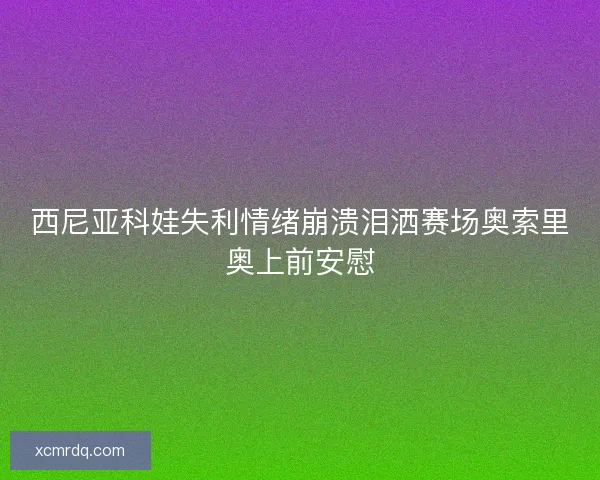 西尼亚科娃失利情绪崩溃泪洒赛场奥索里奥上前安慰