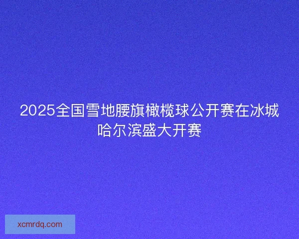 2025全国雪地腰旗橄榄球公开赛在冰城哈尔滨盛大开赛