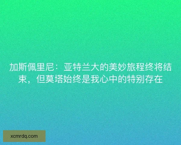 加斯佩里尼：亚特兰大的美妙旅程终将结束，但莫塔始终是我心中的特别存在